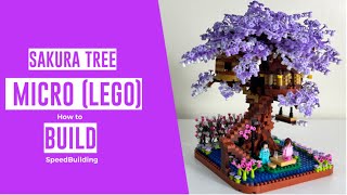 Look this Miniature Sakura Tree with Affordable Non-Lego Set - Watch the SpeedBuild Tutorial Now!