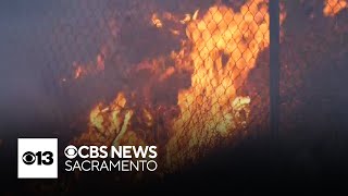 Wildfire spreads rapidly in San Joaquin County
