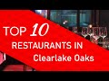 Top 10 best Restaurants in Clearlake Oaks, California