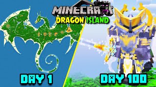 i Survived 100 Days On Dragon Island As A Dragon King In Minecraft Hindi