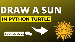 Draw a sun using Python turtle🐍|How to draw a sun in Python program🤩|#python📀 #pythonprojects😁