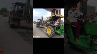 Up me new song John Deere and mahindra tractor vs jcb full power tochan viral video#youtubeshorts