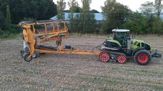 CLAAS AXION 960 TT ET DECHAUMEUR AGRISEM 12 METRES