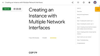 Creating an Instance with Multiple Network Interfaces GSP179