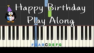 Happy Birthday: Play Along piano with backing track