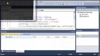 Visual Basic Tutorial 23 Comparing Strings YouTube