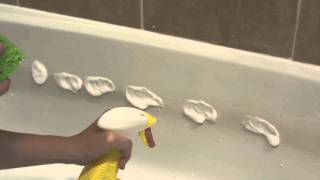 How to clean the bathtub with CLR Calcium, Lime & Rust Remover & CLR Bath & Kitchen Cleaner