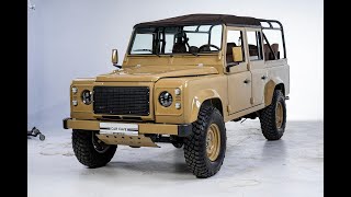 1994 Land Rover Defender 110 Fuel Injected V8 Restored Desert Sand Convertible Soft Top For Sale