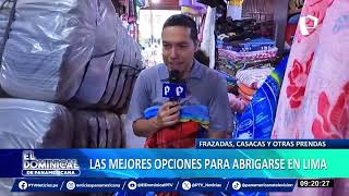 Chompas y frazadas tigre se venden como pan caliente en Gamarra ante el frío de Lima