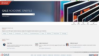 Gale Academic OneFile - Targeting Trusted Sources