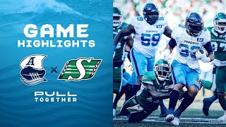 CFL Game Highlights: Toronto Argonauts vs. Saskatchewan Roughriders - July 24, 2022