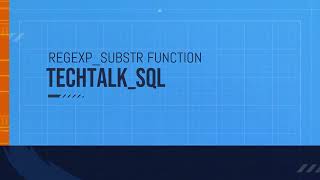 Regexp Substr Function Oracle - Extract the string in sql @TechTalk_SQL