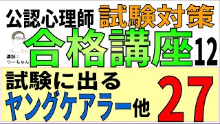 公認心理師試験合格講座12【試験に出るヤングケアラー他27】