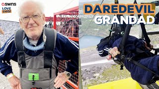 94-year-old take on world's fastest zip line 😲👴 | LOVE THIS!