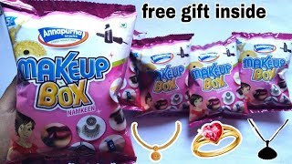 MAKE UP BOX Snacks mei 3 rings 2 necklace 😀| 5 RsOnly | Free gift inside snacks |