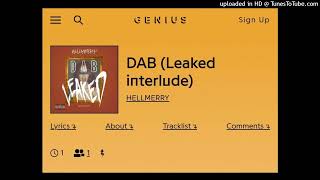 HELLMERRY - DAB (Leaked interlude) (Official Audio)