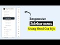 Responsive Sidebar Menu for Beginners | HTML CSS JS | Mayancoders