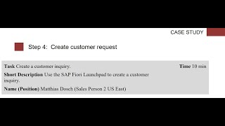 SAP Fiori (SD Process) - Step 4: Create customer request