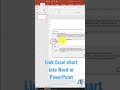 Link chart into PowerPoint & Word for auto updates