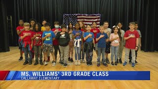 The Daily Pledge: Ms. Williams' 3rd Grade Class at Callaway Elementary School