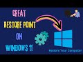 How to create a system restore point on Windows 11| How to Restore Windows 11