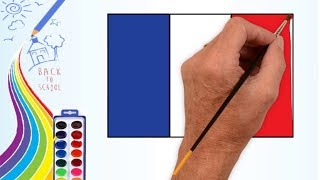 How to Draw -Drawing the French Flag - coloring Pages for kids | Drawing logo Channel
