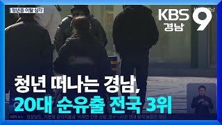 청년 떠나는 경남, 20대 순유출 전국 3위 / KBS  2025.01.31.