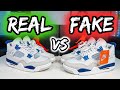 ⚠️REAL vs FAKE (REPLICA,UA) JORDAN 4 MILITARY BLUE INDUSTRIAL BLUE ⚠️ APRENDE A DISTINGUIRLAS!