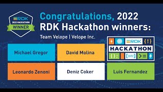 2022 RDK Hackathon Winning Team Demo - Team Velope