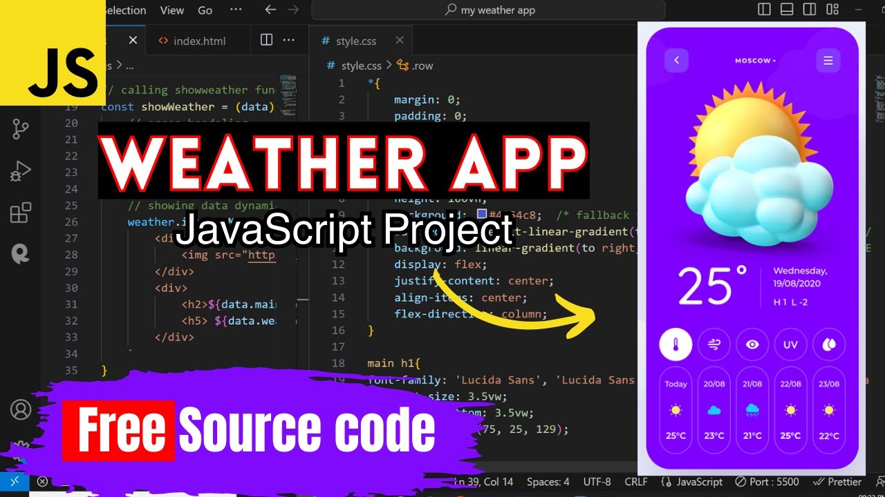 Weather App With Javascript How To Make Weather App Using Javascript