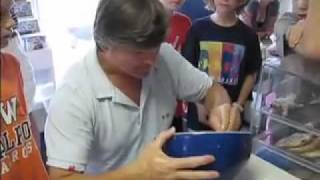 Man eats Hurricane at Four Seas Ice Cream