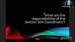 Role of the Section 504 Coordinator