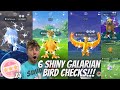 ✨6 SHINY Galarian Bird Checks in Pokemon Go, But Did We Get The SHINY?!✨