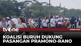 Ratusan Buruh Dukung Pasangan Pramono-Rano | Kabar Pagi tvOne