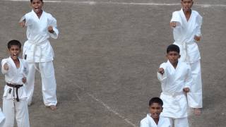 Sainik School Bijapur, Anniversary, Karate, entry to Quadrangle, 15 Sept 2014