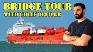 TOUR OF A SHIP - NAVIGATION BRIDGE - ON LPG TANKER WITH CHIEF OFFICER