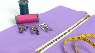 איך תופרים רוכסן חשוף - שיטה א _ how to sew exposed zipper - method A