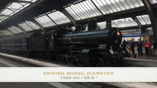 Swiss Federal Railways Steam Locomotive leaving Zurich Mainstation, October 26th 2016