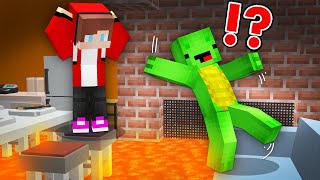JJ and Mikey Scary FLOOR IS LAVA in Minecraft Challenge Maizen JJ and Mikey in DREAM