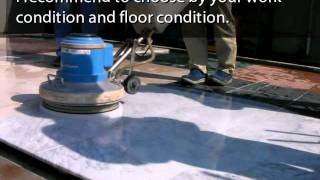 Marble floor polishing method - by slurry