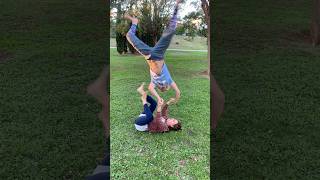 Camilla bases me through pro acro flow #acroyoga #couplegoals