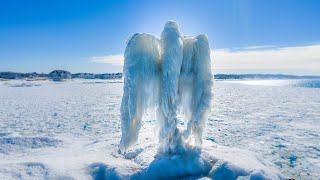 Ice Angel Must See Stunning 4K Drone Footage Pure Michigan Breath Taking New Buf