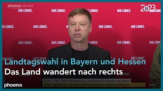 Pressekonferenz der Linken zu den Landtagswahlen in Bayern und Hessen am 09.10.23