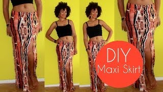 DIY Maxi Skirt with a Slit Side | Sewing For Beginners | PINK CHOCOLATE BREAK