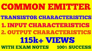 COMMON EMITTER CHARACTERISTICS OF TRANSISTOR || INPUT AND OUTPUT CHARACTERISTICS IN CE TRANSISTOR ||