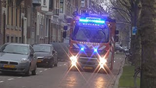 PRIO1 Gebouwbrand! Brandweer Baan, Bosland \u0026 Mijnsherenlaan naar een brandmelding in Rotterdam!