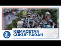 Hujan Deras Buat Banjir Jalan di Kawasan Cibabat, Terjadi Kemacetan Cukup Panjang