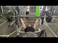 100kg 220lbs bench press 9 reps @83kg