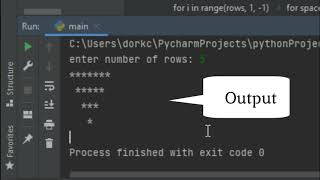 Python Program to Print an Inverted Star Pattern | #pythonprograms