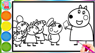 Peppa and Friends Waiting for Easter Bunny | Peppa Pig Family Cartoon | Peppa Pig Coloring Pages